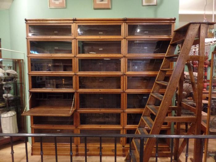 Antieke eiken Globe Wernicke opstelling 3