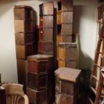 Antieke eiken hoek Globe Wernicke elementen 1