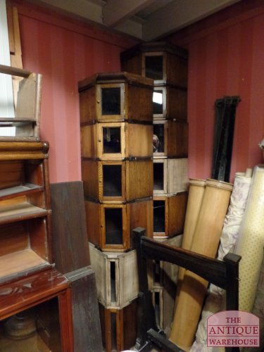 Antieke eiken hoek Globe Wernicke elementen 3