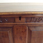 antieke eiken kist, 1726 1