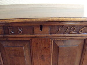 antieke eiken kist, 1726, VERKOCHT