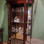 Antieke eiken mahoniehouten vitrine kasten 2