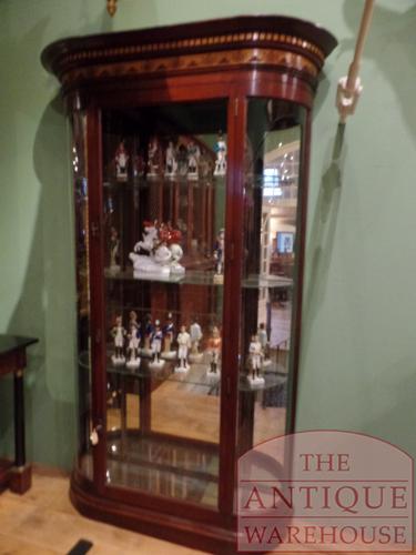 Antieke eiken mahoniehouten vitrine kasten 2