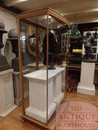 Antieke eiken mahoniehouten vitrine kasten 4