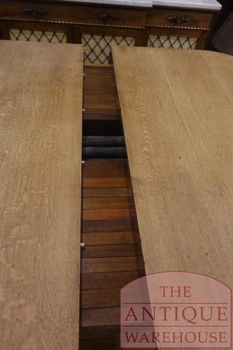antieke eiken Schotse uitschuif tafel 3