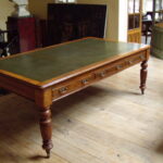 Antieke eiken schrijftafel, partners table 3