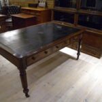 Antieke eiken schrijftafel circa 1850 2