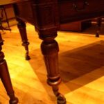 Antieke eiken schrijftafel circa 1870 1