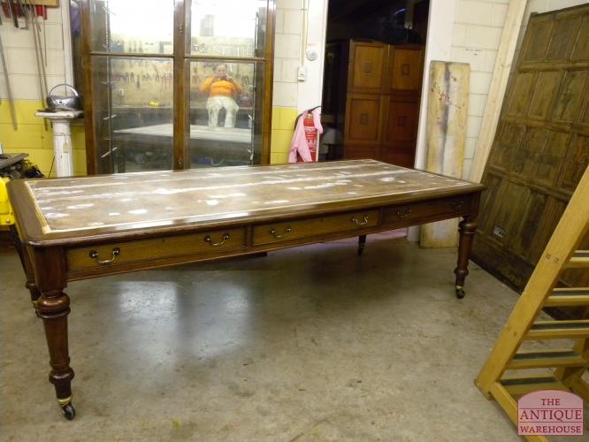 Antieke eiken schrijftafel, library table 3