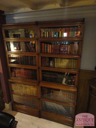 antieke eiken stapelbare boekenkast