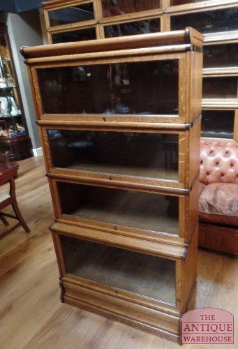 Antieke eiken stapelbare boekenkast, Globe Wernicke 2