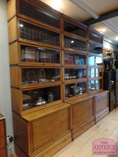 Antieke eiken stapelbare Globe Wernicke boekenkast 2