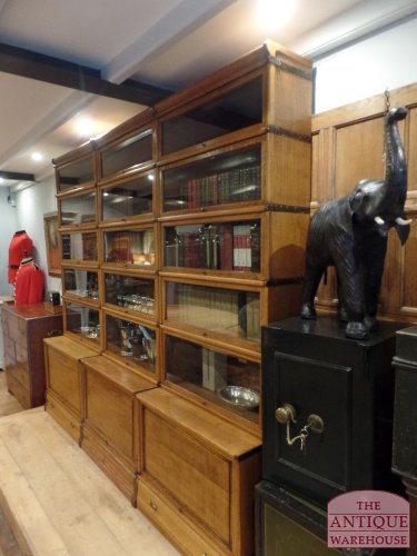 Antieke eiken stapelbare Globe Wernicke boekenkast 3