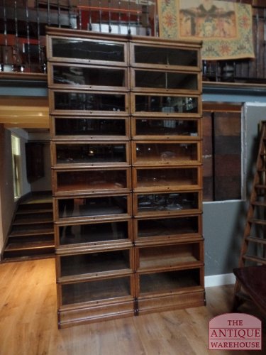 Antieke eiken stapelbare Globe Wernicke boekenkast 3