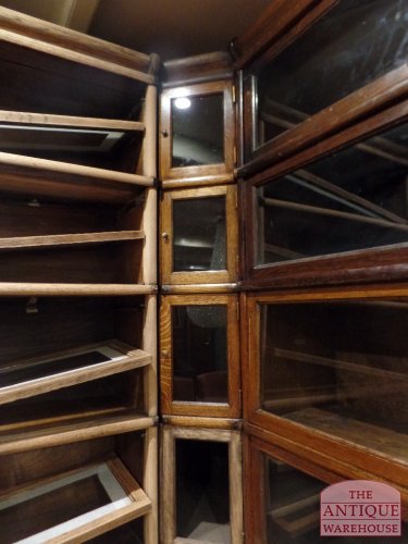 Antieke eiken stapelbare Globe Wernicke boekenkast 2