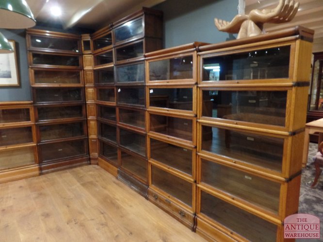 Antieke eiken stapelbare Globe Wernicke boekenkast 3