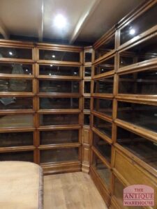 antieke eiken stapelbare Globe Wernicke hoek bibliothek