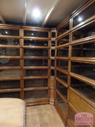 antieke eiken stapelbare Globe Wernicke hoek bibliothek