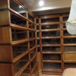 Antieke eiken stapelbare Globe Wernicke hoekbibliotheek 2