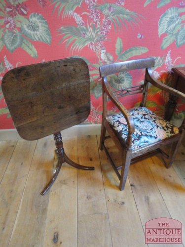 antieke eiken tilt top tafel 3