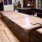 antieke eiken uitschuif Engelse eettafel 1