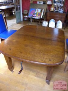 antieke eiken wind out tafel, circa 1890, VERKOCHT