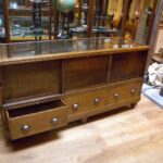 antieke eiken winkel vitrine 2