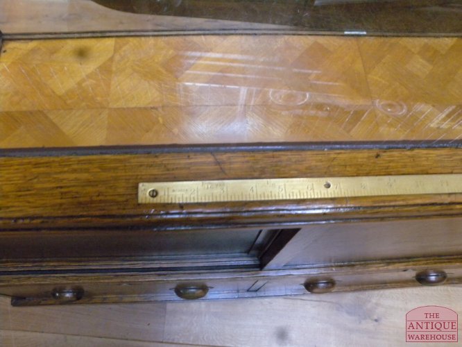 antieke eiken winkel vitrine 3