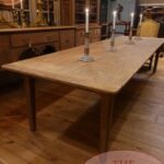 Antieke eikenhouten 340 cm lange tafel 1