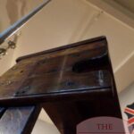 Antieke eikenhouten bibliotheek trap 3