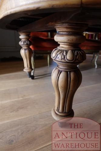 antieke eikenhouten coulissentafel 4