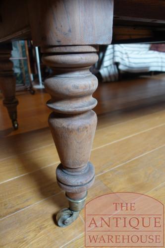 antieke eikenhouten coulissentafel 3