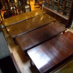 Antieke eikenhouten en mahoniehouten coulissentafels 1