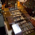 Antieke eikenhouten en mahoniehouten coulissentafels 2