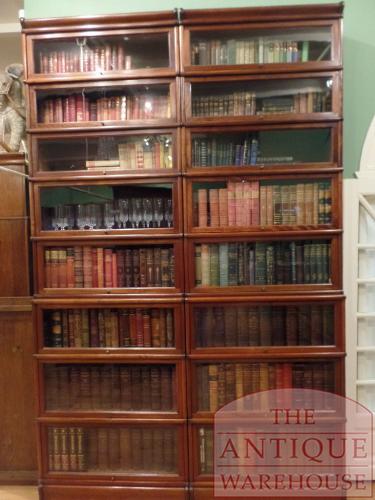 Antieke eikenhouten en mahoniehouten stapelbare Globe Wernicke boekenkast 4