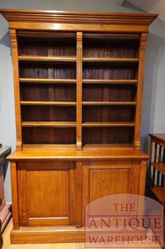 Antieke eikenhouten Engelse boekenkast 2