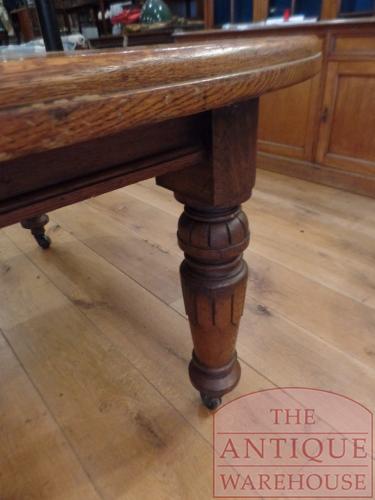 antieke eikenhouten Engelse ovale uitschuiftafel 4