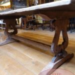 Antieke eikenhouten Franse kloostertafel 3