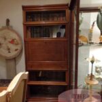 Antieke eikenhouten Globe Wernicke met schrijfgedeelte 1