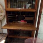 Antieke eikenhouten Globe Wernicke met schrijfgedeelte 3