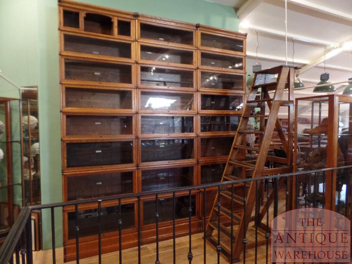 antieke eikenhouten globe Wernicke stapelbare boekenkast