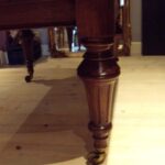 antieke eikenhouten kleine uitschuifbare eettafel 2