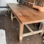 Antieke eikenhouten lange Franse eettafel 1