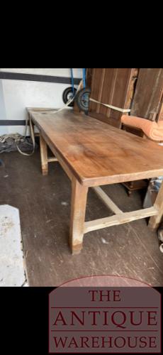 antieke eikenhouten lange Franse eettafel, in originele staat, antiquites table de campagne antiker langer französischer Esstisch aus Eiche, im Originalzustand