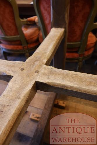 Antieke eikenhouten lange Franse eettafel 2
