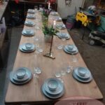 Antieke eikenhouten lange Franse eettafel 4