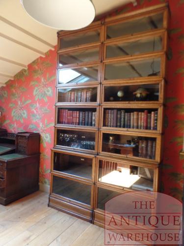 Antieke eikenhouten originele stapel Globe Wernicke boekenkast