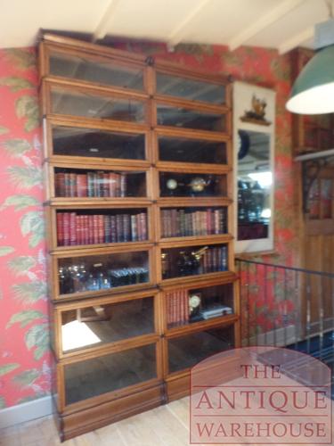 Antieke eikenhouten originele stapel Globe Wernicke boekenkast 2
