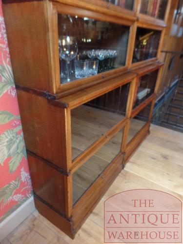 Antieke eikenhouten originele stapel Globe Wernicke boekenkast 3