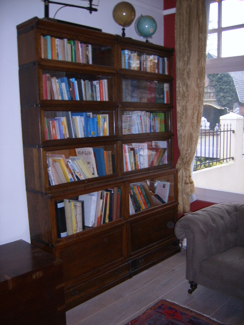 antieke  eikenhouten originele stapele Globe Wernicke boekenkasten, boekenkast
